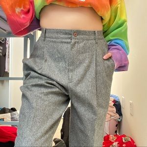 vintage gray wool trousers
